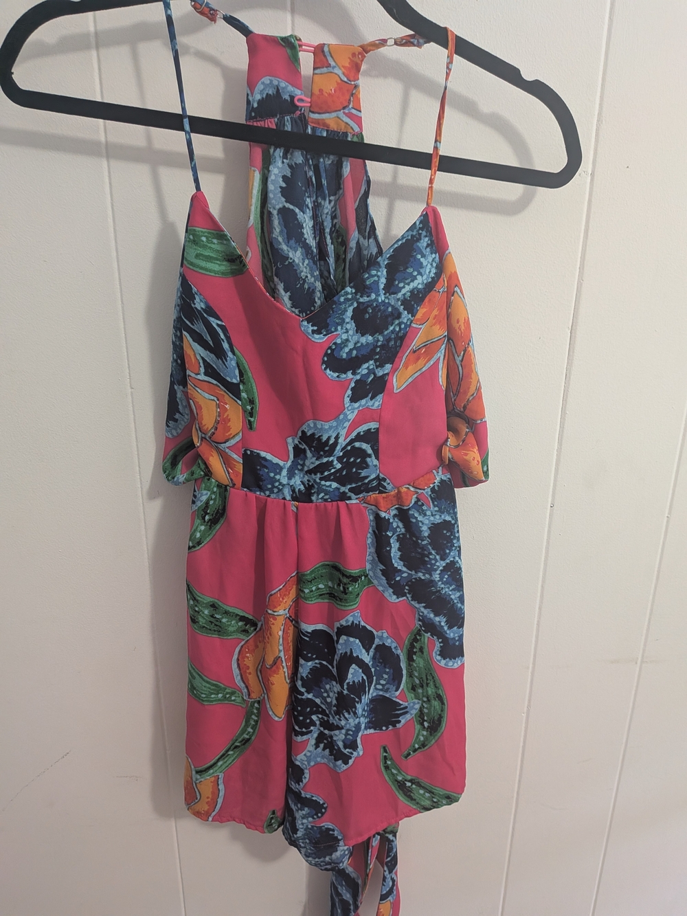 Show Me Your Mumu Pink Floral Halter Romper